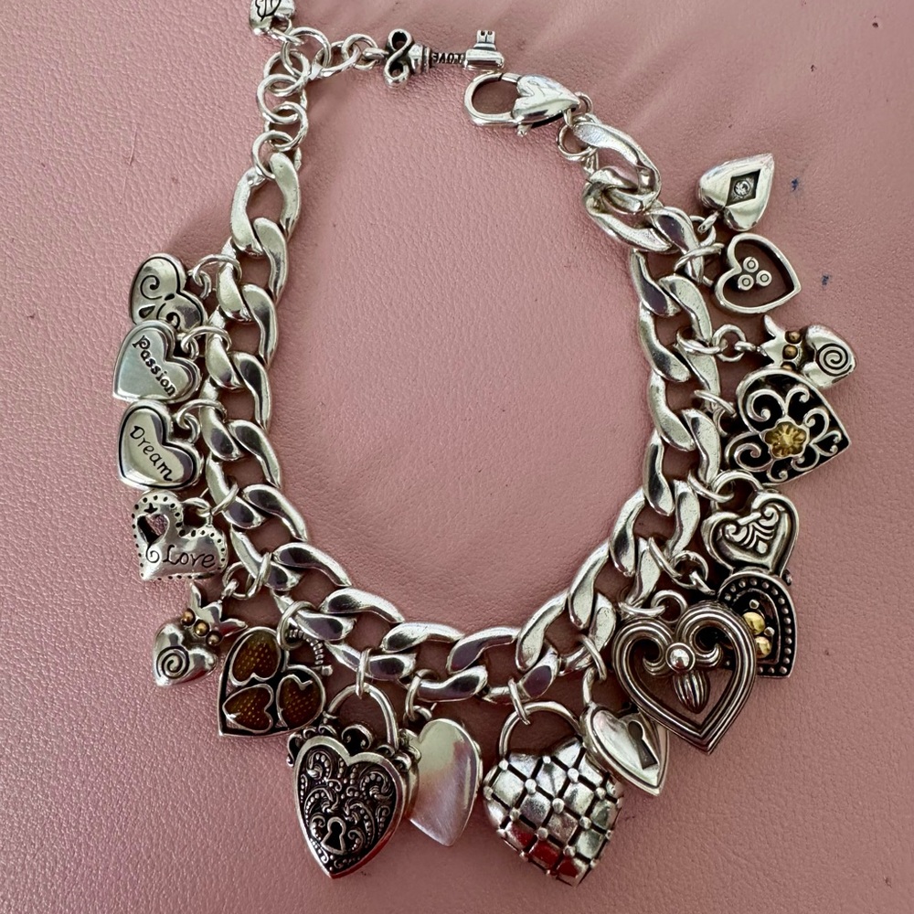 Brighton One Heart Charm Bracelet
